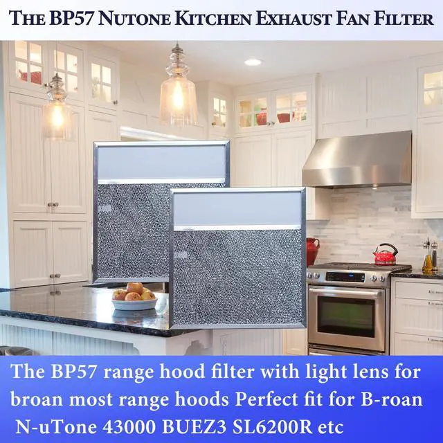 Alt view image 6 of 7 - BP57 Stove Hood Vent Filter for 43000 Series Br-oan Range Hood Filters with Light Lens 11 3/8" x 11 3/4" The Kitchen Exhaust Carbon Fan filter It's fit for Nut-one Grease Filter Replacement(1-Pack)