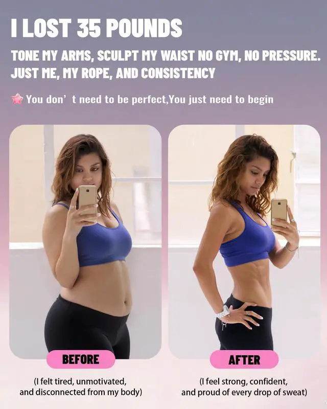 Alt view image 3 of 7 - 1.1LB Weighted Jump Rope for Women Adjustable 10mm Heavy PVC Skipping Rope for Fitness, Ideal for High-Intensity Training, MMA, Boxing, CrossFit, Weight-loss Workouts