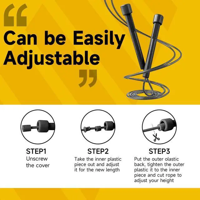 Alt view image 3 of 6 - 10 Pack Adjustable Jump Rope for Fitness and Exercise - PVC Skipping Rope for Men, Women and Teens - Tangle-Free for Keeping Fit, Training, Workout Black