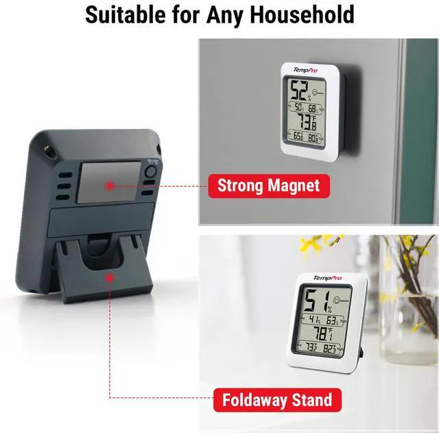 Alt view image 7 of 7 - TP50 Digital Hygrometer Indoor Thermometer Room Thermometer and Humidity Gauge with Temperature Humidity Monitor(Previously ThermoPro)