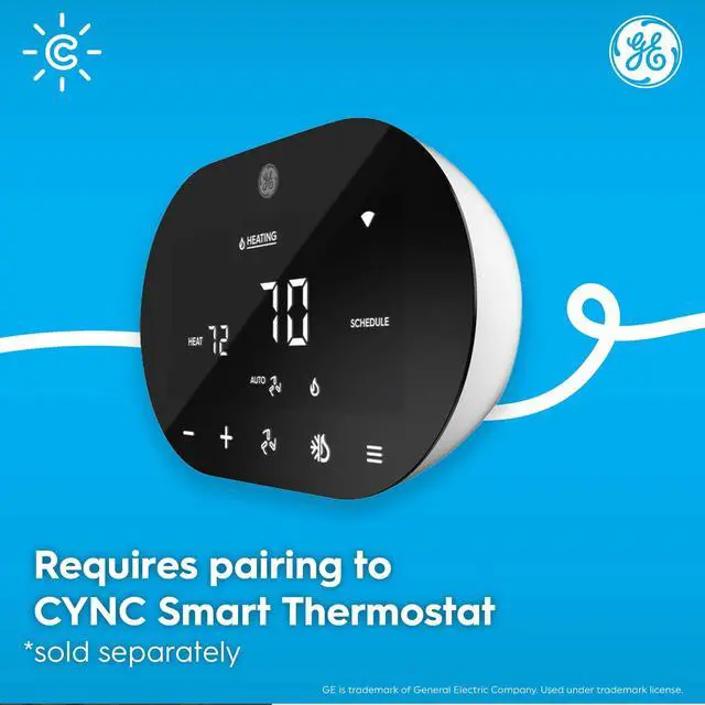 Alt view image 5 of 7 - GE Smart Temperature Sensor, Works with Cync Smart Thermostat (Required and Sold Separately) to Reduce Hot and Cold Spots, Easy Mounting and DIY Installation, White