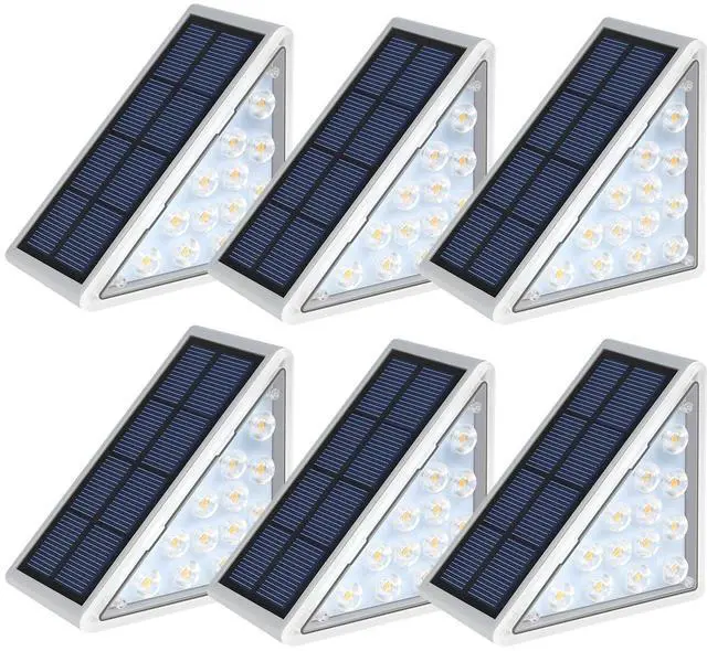 Main image of LED Solar Step Lights Waterproof Outdoor Stair Lights, Solar Deck Lights Outdoor Decor IP67 Solar Decoration Lights for Yard, Patio, Garden, Walkways, Front Door, Pathway, Driveway, Porch 6 Pack