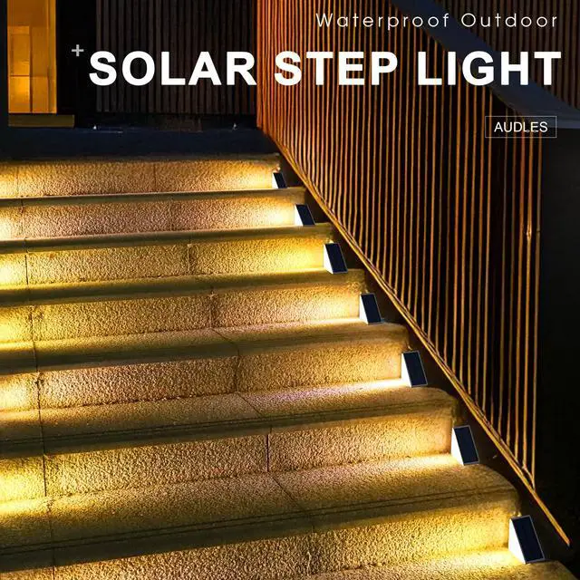 Alt view image 6 of 7 - LED Solar Step Lights Waterproof Outdoor Stair Lights, Solar Deck Lights Outdoor Decor IP67 Solar Decoration Lights for Yard, Patio, Garden, Walkways, Front Door, Pathway, Driveway, Porch 6 Pack