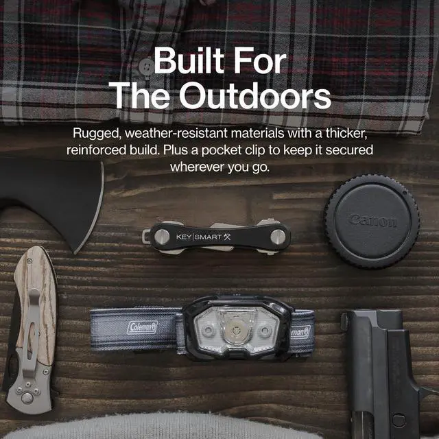 Alt view image 6 of 7 - Rugged - Multitool Key Holder for Keychain w/Bottle Opener and Pocket Clip, Organizer for Keys, EDC Keychains, Ring for Car Fobs Key Chains, Expandable (Up to 14 Keys, Black)