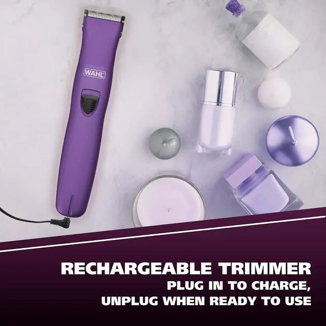 Alt view image 5 of 7 - Pure Confidence Rechargeable Electric Trimmer, Shaver, & Detailer for Smooth Shaving & Trimming of The Face, Underarm, Eyebrows, & Bikini Areas Model 9865-100