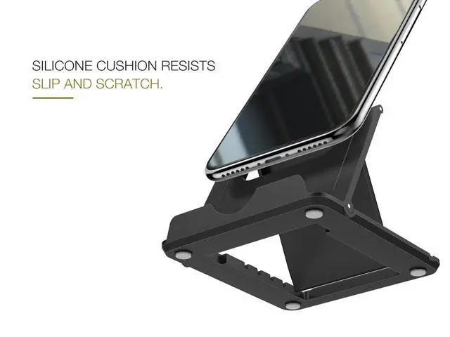 Alt view image 5 of 7 - Phone/Tablet Stand, Foldable Tablet Holder Compatible with iPhone 17/17 Air/17 Pro/17 Pro Max, iPhone 16/Pro/Pro Max/Plus, iPhone 15/Pro/Pro Max/Plus, iPhone 14/Pro/Pro Max/Plus, Black