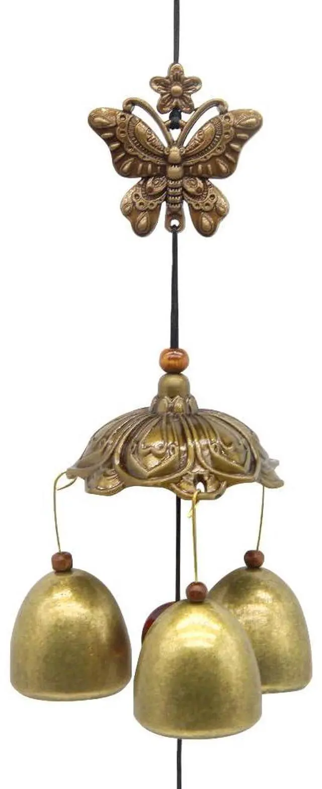 Alt view image 4 of 5 - Butterfly Wind Chimes Small Metal Garden Bells Spring Wind Chime for Garden Yard Patio Hanging Decoration Gift