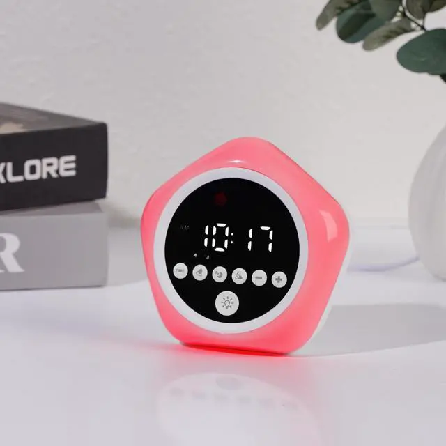 Alt view image 7 of 7 - Kids Alarm Clock, Ok to Wake Clock with Green Light Red Light, Toddler Sleep Training Clock for Children