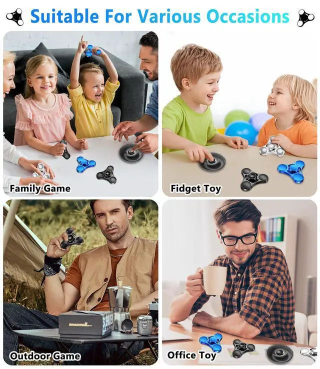 Alt view image 5 of 6 - Fidget Spinners Toy,Ultra Durable Stainless Steel Bearing High Speed 3-5 Min Precision Brass Metal Finger Spinner,EDC ADHD Stress Relief Anxiety Relieves Reducer for Kids and Adults