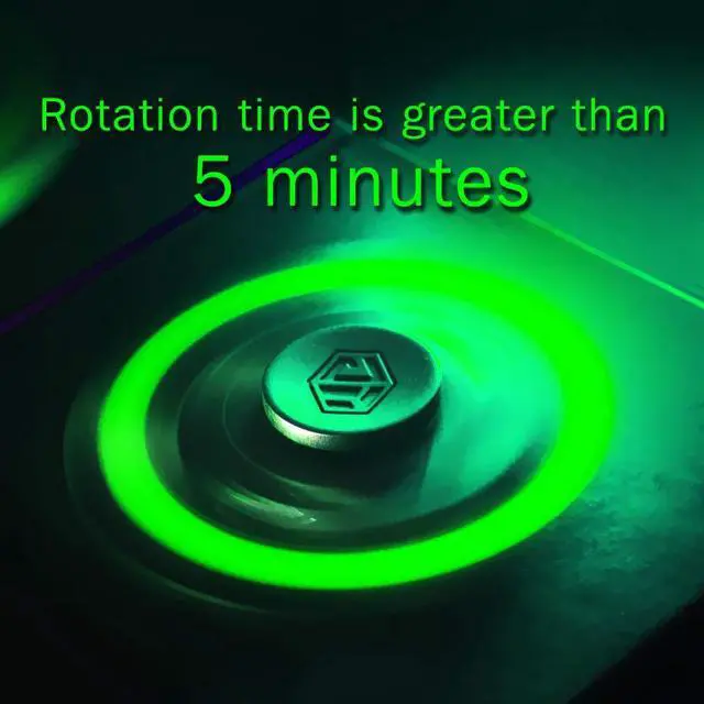 Alt view image 4 of 7 - Fidget Spinners, Fidget Spinner Gifts for Adults, Stress Anxiety ADHD Relief Figets Toy, Metal Finger Hand Spinner Toy with Luminous Light, Spinner Absorb Solar Light Then Release in Dark