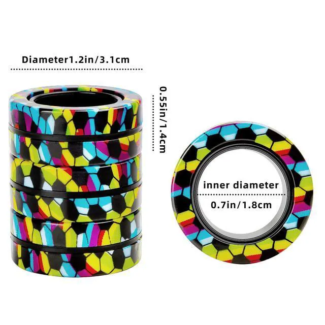 Alt view image 5 of 6 - Magnetic Rings Fidget Toy Set, Idea ADHD Fidget Toys, Adult Fidget Magnets Spinner Rings for Anxiety Relief Therapy, Fidget Pack Great Gift for Adults Teens Kids Easter Basket Stuffers (3PCS)