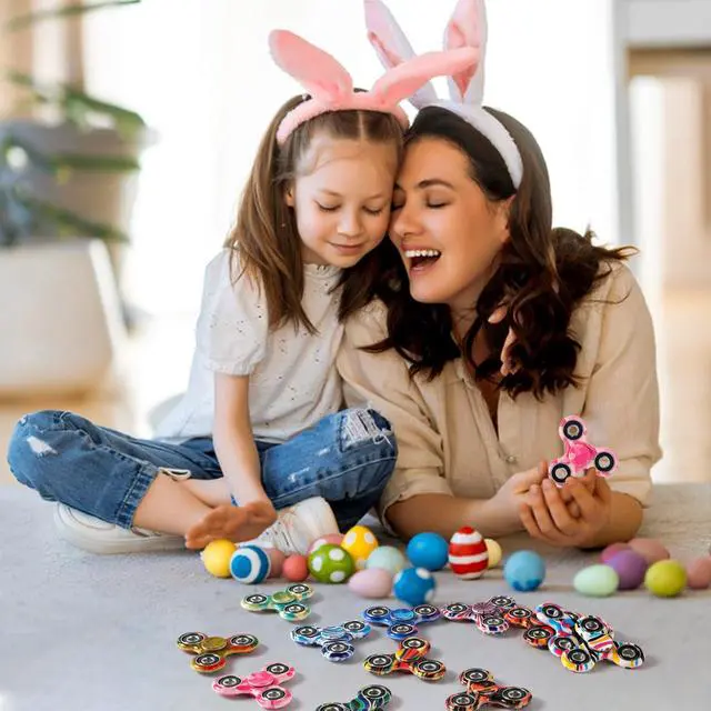 Alt view image 3 of 7 - 12 Pack Fidget Spinner Toy, Finger Spinner Fidget Pack-Anxiety Toys Stress Relief Reducer- Party Favors for Kids/Adults Birthday Party Favor Goodie Bag Stuffers Classroom Prizes