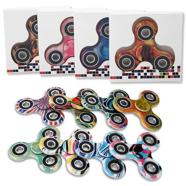 Alt view image 5 of 7 - 12 Pack Fidget Spinner Toy, Finger Spinner Fidget Pack-Anxiety Toys Stress Relief Reducer- Party Favors for Kids/Adults Birthday Party Favor Goodie Bag Stuffers Classroom Prizes