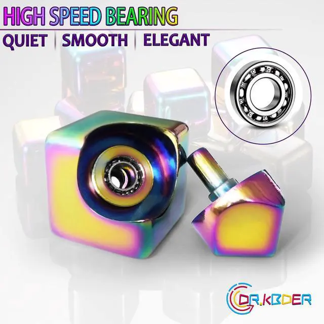 Alt view image 4 of 6 - Fidget Spinner Toys Cube Adults, Easter Basket Stuffers for Teen Boys Metal Cool Stuff Desk Gadgets Office Toy for Teen Boy Small Anxiety Figette Sensory Toy ADHD Tool Fingears Figet Stress Gifts