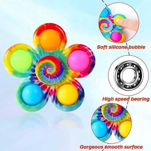 Alt view image 5 of 6 - Fidget Spinner Bulk 4 Pack, Fidget Spinners Fidget Toys Adults, Easter Basket Stuffers for Kids, Anxiety Stress Relief Toys with ADHD Autism, Treasure Box Toys for Classroom Prizes