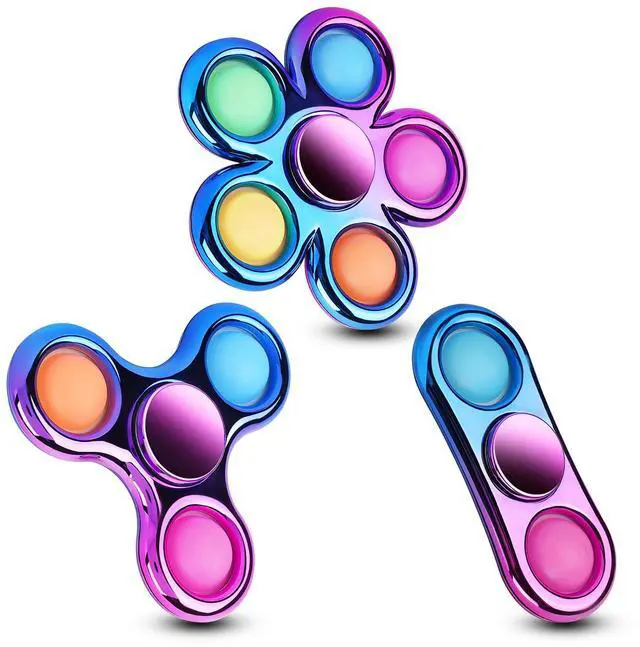 Main image of Fidget Toys 3 Pack,Pop Fidget Spinner for Kids & Adults Relieves Stress and Calm Down,Sensory Toys for Kids with Autism ADHD Toy