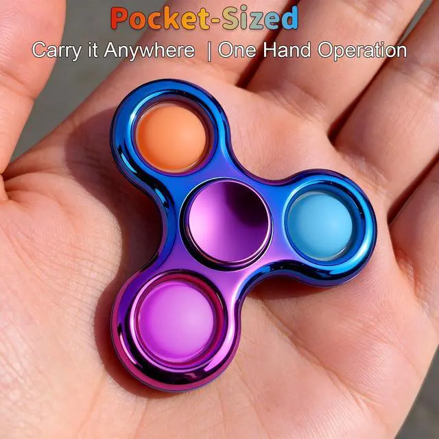 Alt view image 5 of 7 - Fidget Toys 3 Pack,Pop Fidget Spinner for Kids & Adults Relieves Stress and Calm Down,Sensory Toys for Kids with Autism ADHD Toy