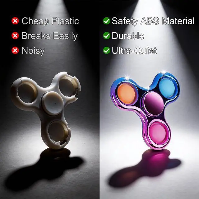 Alt view image 7 of 7 - Fidget Toys 3 Pack,Pop Fidget Spinner for Kids & Adults Relieves Stress and Calm Down,Sensory Toys for Kids with Autism ADHD Toy