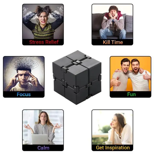 Alt view image 7 of 7 - Infinity Cube Sensory Fidget Toy, EDC Fidgeting Game for Kids and Adults, Cool Mini Gadget Best for Stress and Stress Relief and Kill Time, Easter Stocking Stuffers Unique Idea for Fingers and Hands