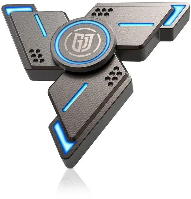 Main image of Fidget Spinners Toy, 3 to 5 min Spins, Light Up Metal Material Hand Spinner, High Speed Bearing, Stress Relief Anxiety Boredom Desk Toys for Adults and Kids