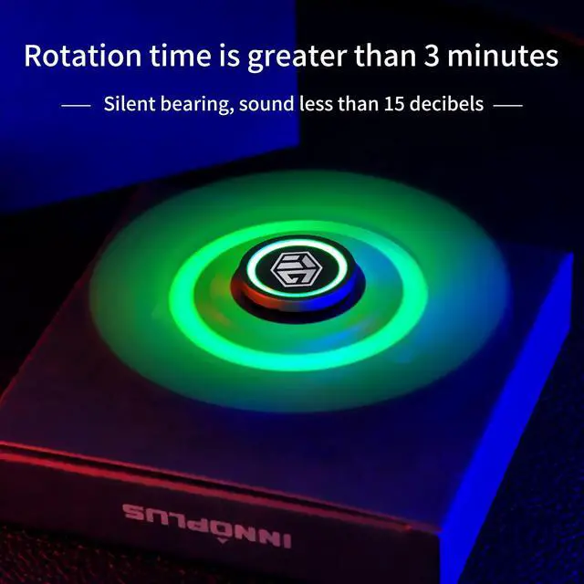 Alt view image 4 of 6 - Fidget Spinners, Fidget Spinners for Adult, Fidget Toys, Fidgets for Teens,Metal Fidget Spinner with Luminous Light Stress Relief, Spinner Absorb Light Then Release in Dark