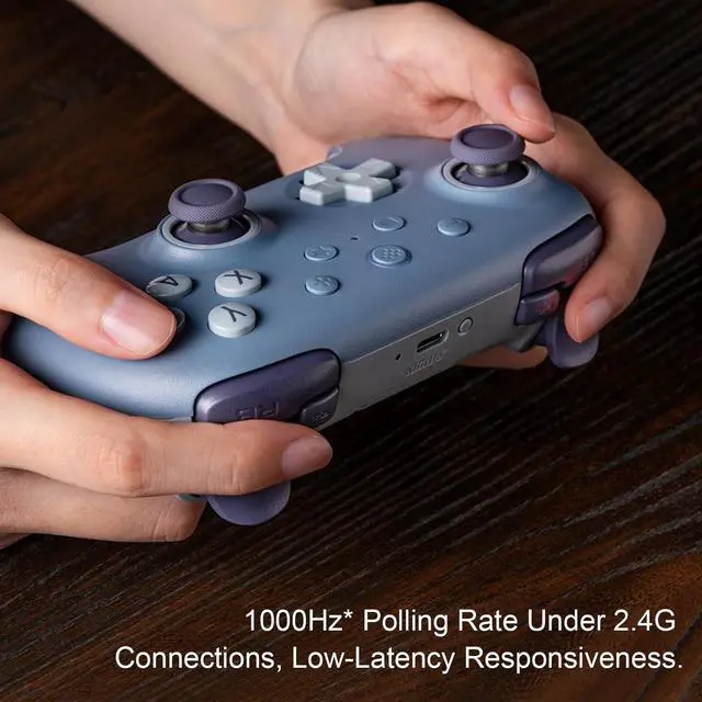 Alt view image 5 of 7 - Ultimate 2C Wireless Controller for Windows PC & Android, Hall Effect Joysticks and Triggers, PC Controller with 1000 Hz Polling Rate, Remappable L4/R4 Bumpers, Blueberry