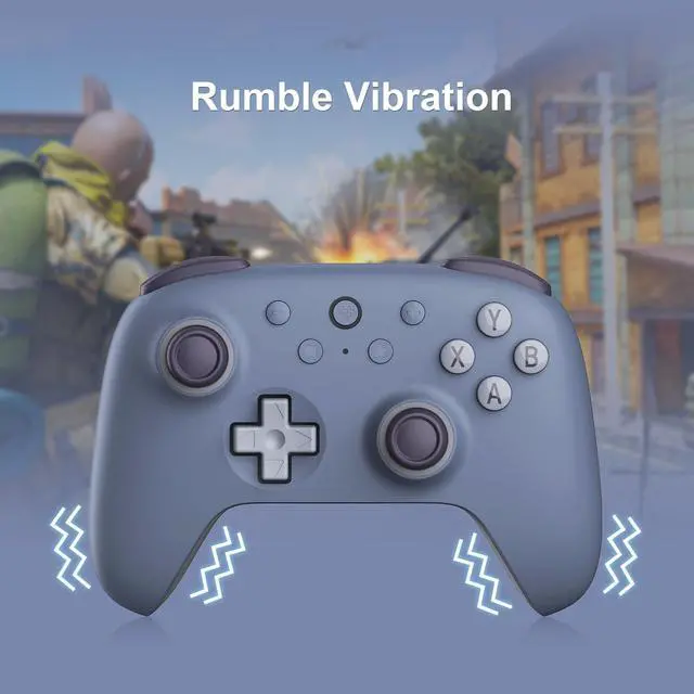 Alt view image 6 of 7 - Ultimate 2C Wireless Controller for Windows PC & Android, Hall Effect Joysticks and Triggers, PC Controller with 1000 Hz Polling Rate, Remappable L4/R4 Bumpers, Blueberry