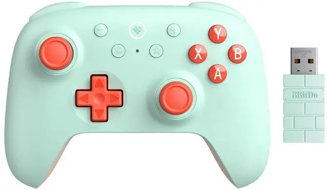Main image of Ultimate 2C Wireless 2.4G Controller for Windows PC and Android, Gamepad with Hall Effect Joysticks and Hall Triggers, 1000Hz Polling Rate, Remappable L4/R4 Bumpers - Mint