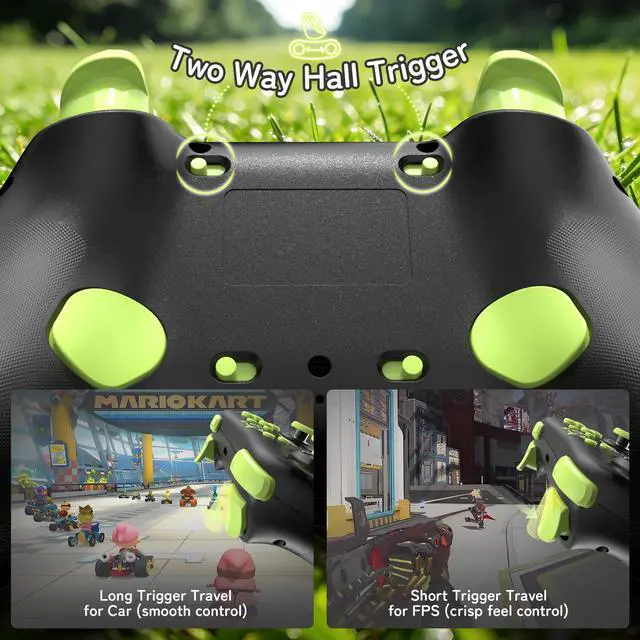 Alt view image 3 of 7 - Switch Pro Wireless Controller, Compatible with Switch 2/1/Lite/OLED, PC, Android, iOS Device, Tri-Mode Programming with Wake-up, Turbo, Gyro, Vibration, 1000mAh Bluetooth 2.4G Controller