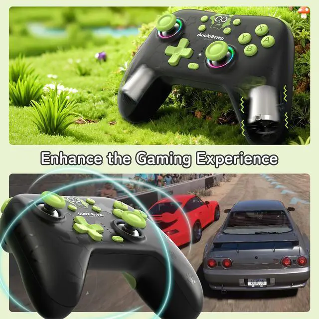 Alt view image 7 of 7 - Switch Pro Wireless Controller, Compatible with Switch 2/1/Lite/OLED, PC, Android, iOS Device, Tri-Mode Programming with Wake-up, Turbo, Gyro, Vibration, 1000mAh Bluetooth 2.4G Controller