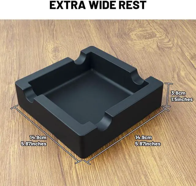 Alt view image 4 of 7 - Outdoor Cigar Ashtrays Unbreakable Large Ring Gauge Silicone Ashtrays for Patio/Outside/Indoor/Home Decor with 4 Rest Cigar Holder Ash Tray Minimalistic