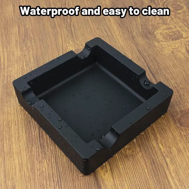 Alt view image 5 of 7 - Outdoor Cigar Ashtrays Unbreakable Large Ring Gauge Silicone Ashtrays for Patio/Outside/Indoor/Home Decor with 4 Rest Cigar Holder Ash Tray Minimalistic
