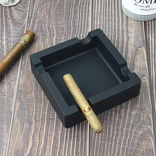 Alt view image 7 of 7 - Outdoor Cigar Ashtrays Unbreakable Large Ring Gauge Silicone Ashtrays for Patio/Outside/Indoor/Home Decor with 4 Rest Cigar Holder Ash Tray Minimalistic