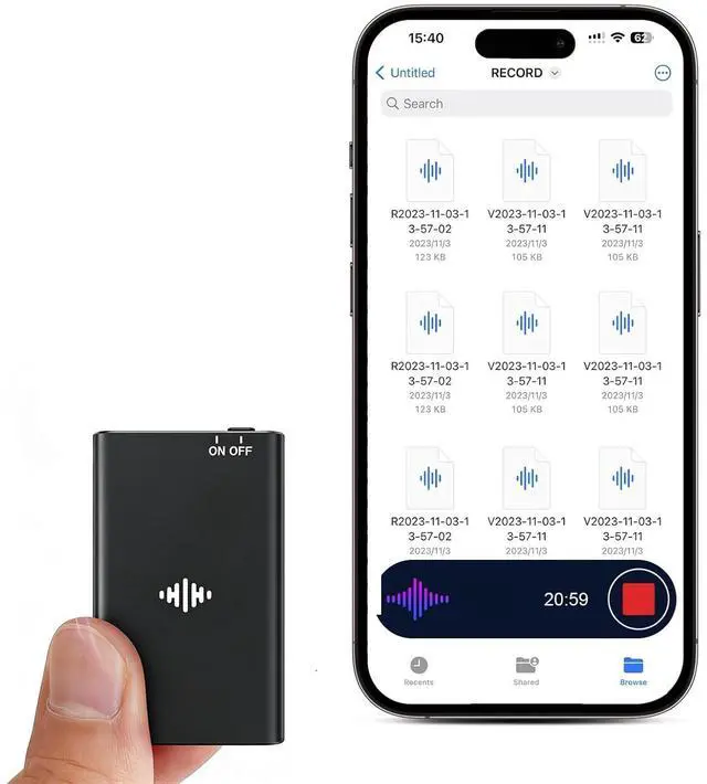 Main image of 128GB9200H Storage Magnetic Voice Recorder - Recording Device with DSP4.0 AI Noise Cancellation, HD Audio Recorder, Compact Voice Activated Recorder for Lectures/Meetings/Interviews