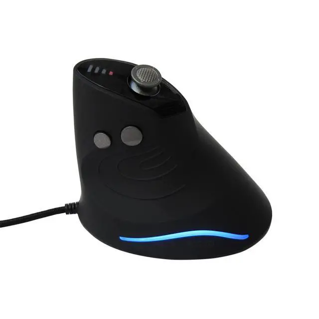 Alt view image 3 of 6 - Silent Vertical Gaming Mouse - Ergonomic Mouse for PC Gaming w/ 4 Directional Joystick Buttons, Adjustable DPI (1000-10000), Custom Software, Macros, and More