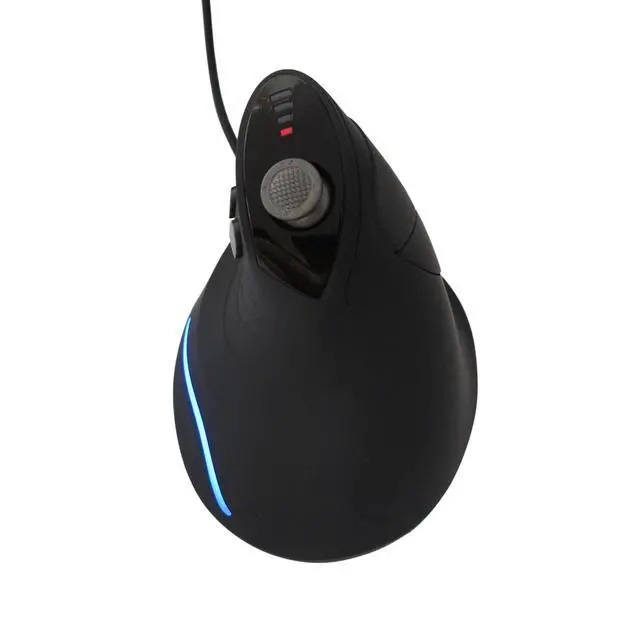 Alt view image 4 of 6 - Silent Vertical Gaming Mouse - Ergonomic Mouse for PC Gaming w/ 4 Directional Joystick Buttons, Adjustable DPI (1000-10000), Custom Software, Macros, and More