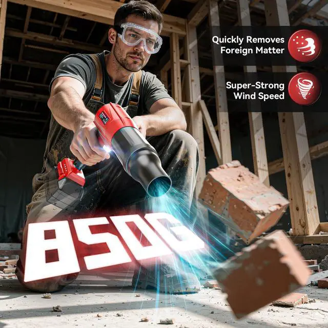 Alt view image 4 of 7 - 800,000 RPM Leaf Blower Compatible with Milwaukee 18V: Ecarke Cordless Dust Blower, Electric Turbo Jet Blower Handheld Battery Powered with Brushless Motor for Patio Garden Lawn(Tool Only, No Battery)