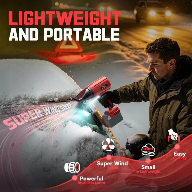 Alt view image 6 of 7 - 800,000 RPM Leaf Blower Compatible with Milwaukee 18V: Ecarke Cordless Dust Blower, Electric Turbo Jet Blower Handheld Battery Powered with Brushless Motor for Patio Garden Lawn(Tool Only, No Battery)