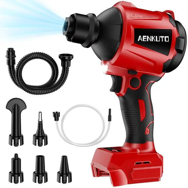 Main image of Cordless Compressed Air Duster & Blower Compatible with Milwaukee 18V Battery Brushless Handheld Dust Air Blower, 3-Speed Control, 7-in-1 Nozzles, Portable Inflatable Pump for Camping (No Battery)