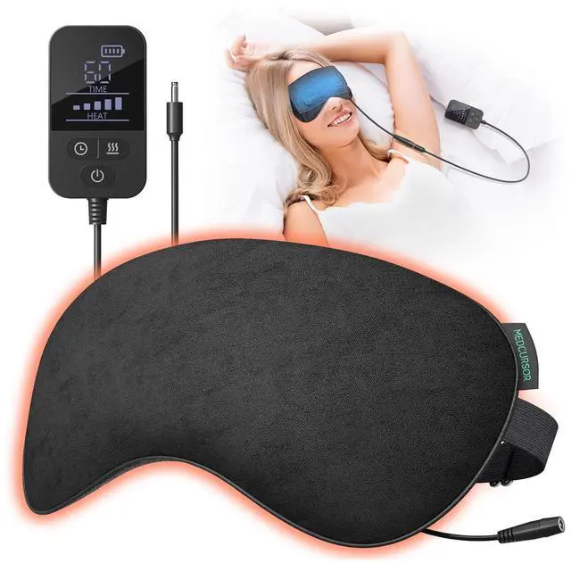 Main image of Heated Eye Mask - Rechargeable Electric Eye Mask for Dry Eyes, 2500 mAh Large Battery & Washable Cover, Eye Pad for Sleeping