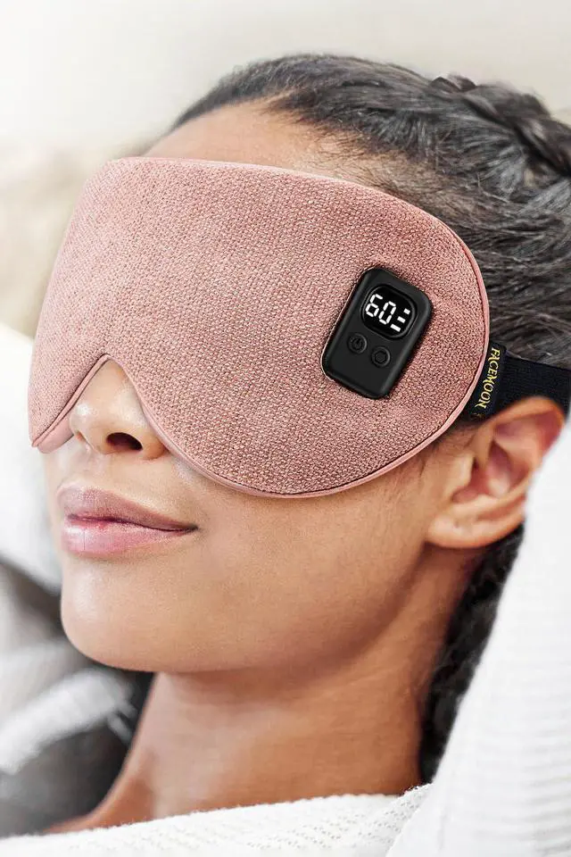 Main image of Heated Eye Mask for Dry Eyes: Warm Compress for Digital Tired Eyes, Stye Relief - Cordless, Adjustable Heat & Timer Settings - Airplane/Road Travel, Sleep aid, Office nap Pink