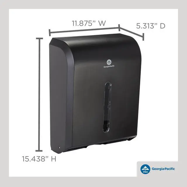 Alt view image 5 of 7 - Combi-Fold Paper Towel Dispenser, 56650A, Black