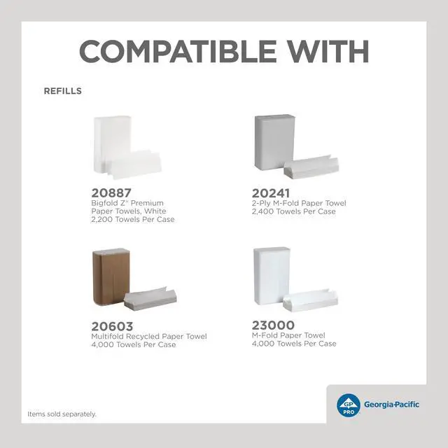 Alt view image 4 of 7 - Combi-Fold Paper Towel Dispenser, 56650A, Black