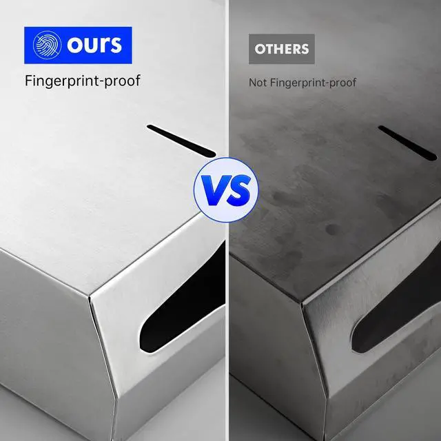 Alt view image 3 of 6 - Paper Towel Dispenser Wall Mount Commercial, Brushed Stainless Steel & Fingerprint Resistant, Lockable, for c fold/Multifold/Trifold Paper Towels, Touchless Hand Towels Holder