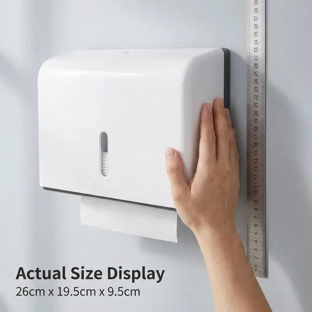 Alt view image 3 of 7 - Wall Mount Paper Towel Dispenser 2 Pack Tri-Fold Holder with Lock for Bathroom, Kitchen & Office