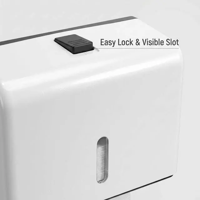 Alt view image 6 of 7 - Wall Mount Paper Towel Dispenser 2 Pack Tri-Fold Holder with Lock for Bathroom, Kitchen & Office