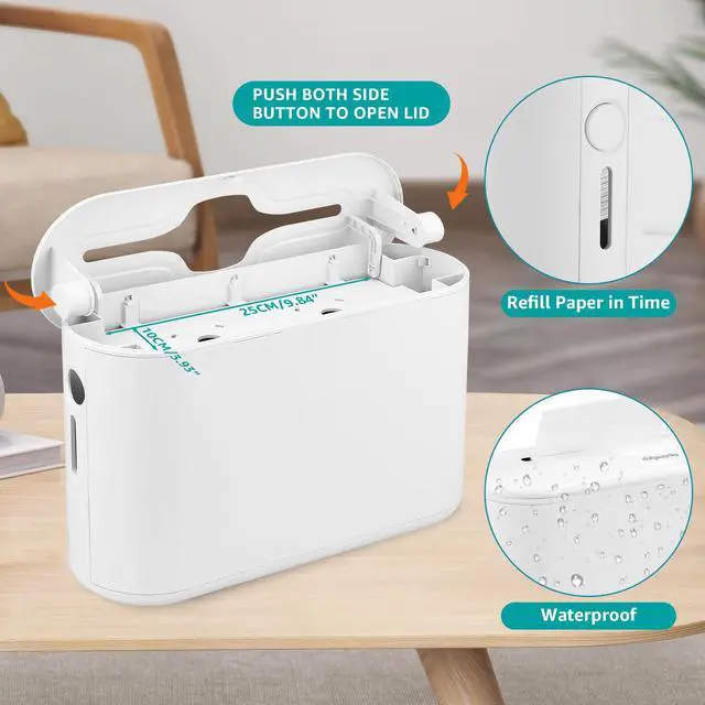 Alt view image 4 of 7 - Multifold Paper Towel Dispenser Countertop, Commercial Hand Towel Dispenser for Bathroom Kitchen Home, Trifold/C Fold/Z Fold Napkin Dispenser, Abs Plastic - Non-Slip, White