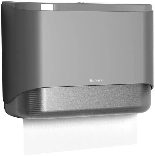 Main image of Wall Mount Paper Towel Dispenser, Multifold Paper Towels Dispenser with Key Lock Commercial Hand Paper Towel Holder for Bathroom (Gray)