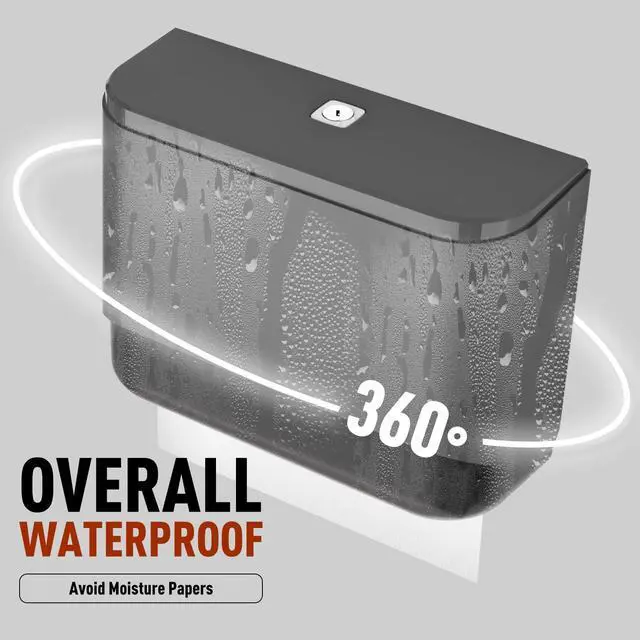 Alt view image 4 of 7 - Wall Mount Paper Towel Dispenser, Multifold Paper Towels Dispenser with Key Lock Commercial Hand Paper Towel Holder for Bathroom (Gray)