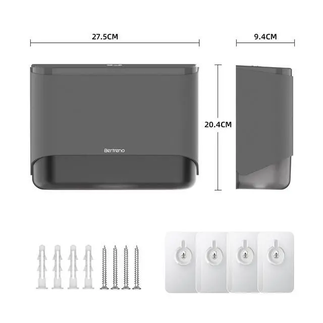 Alt view image 7 of 7 - Wall Mount Paper Towel Dispenser, Multifold Paper Towels Dispenser with Key Lock Commercial Hand Paper Towel Holder for Bathroom (Gray)